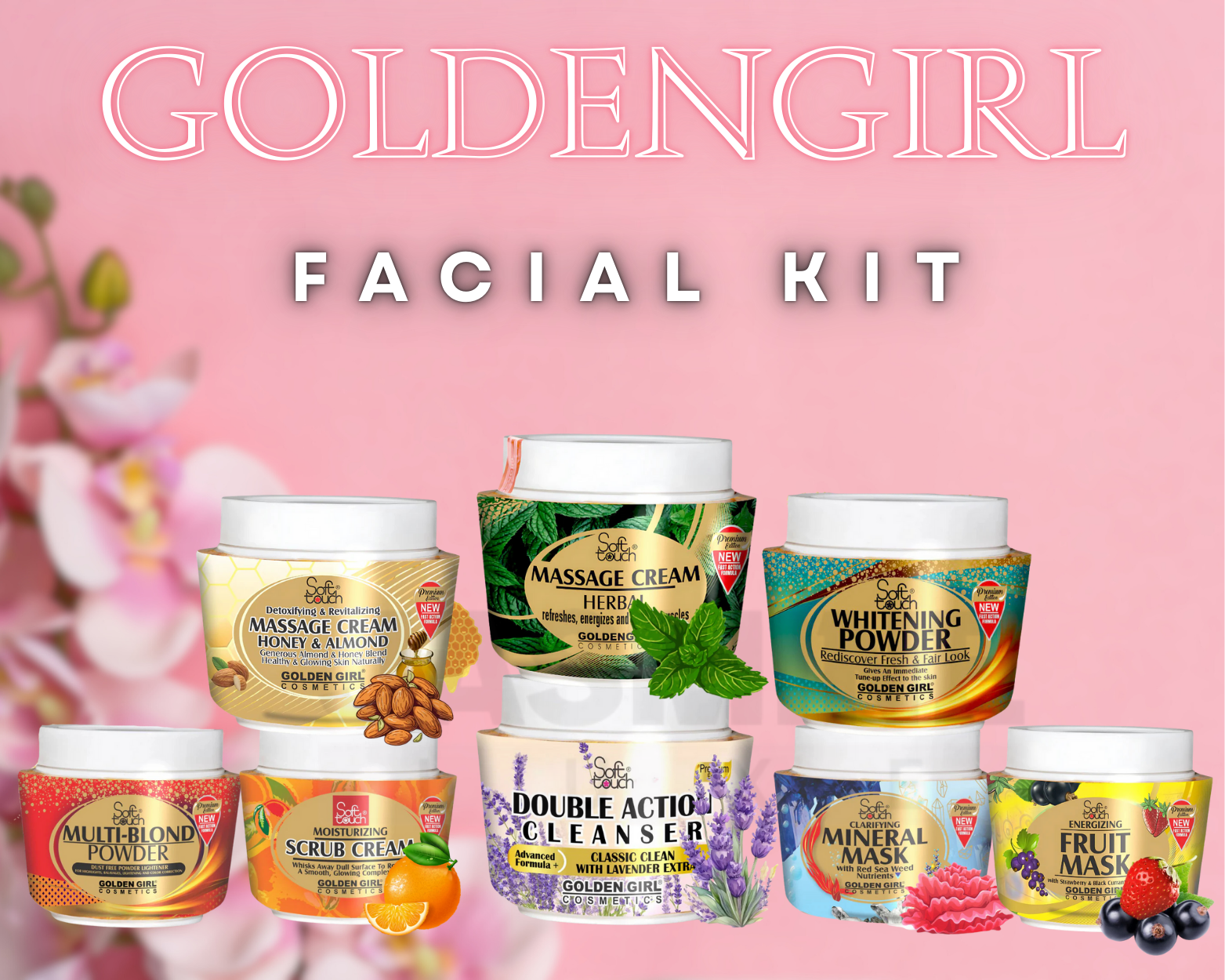 GOLDEN GIRL LARGE FACIAL KIT 500 ML 